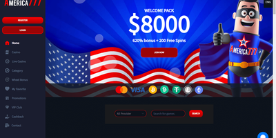 America777 websted forhåndsvisning
