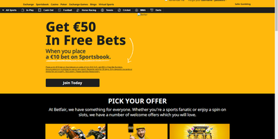 Betfair nettsted forhåndsvisning