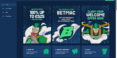 Betmac websted forhåndsvisning