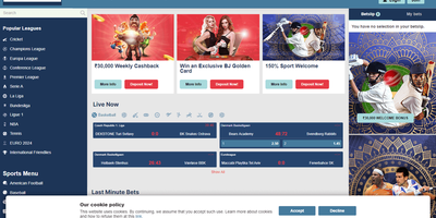 BetMartini websted forhåndsvisning