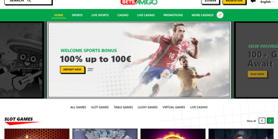 Bets Amigo webbplatsförhandsvisning