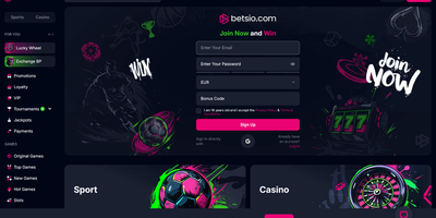 Betsio webbplatsförhandsvisning