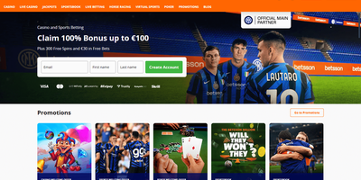 Betsson nettsted forhåndsvisning
