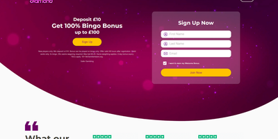 Bingo Diamond nettsted forhåndsvisning