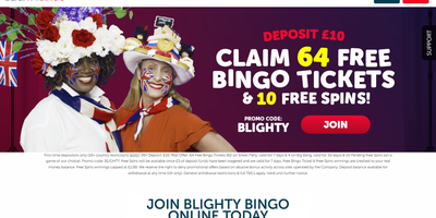 Blighty Bingo nettsted forhåndsvisning