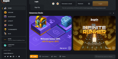 Bspin.io websted forhåndsvisning