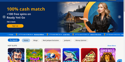 Cash Cabin websted forhåndsvisning