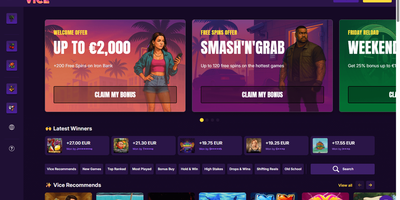Casino Vice sitevoorbeeld