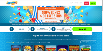 Costa Games nettsted forhåndsvisning