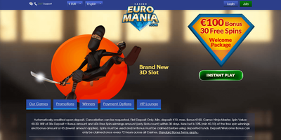 EuroMania websted forhåndsvisning
