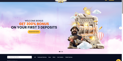 Europe777 websted forhåndsvisning