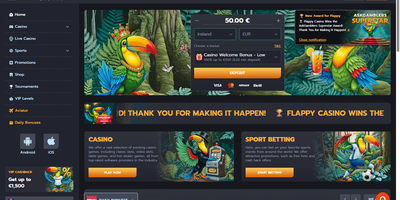Flappy nettsted forhåndsvisning