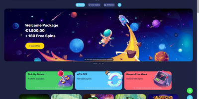 Galactic Wins websted forhåndsvisning