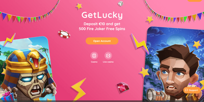 Get Lucky nettsted forhåndsvisning