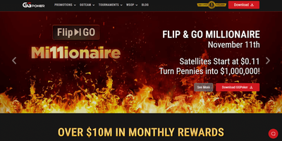 GGpoker websted forhåndsvisning
