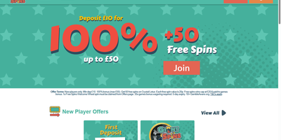 Giant Spins nettsted forhåndsvisning