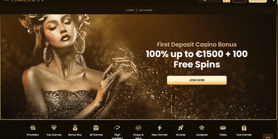 Goldspin websted forhåndsvisning