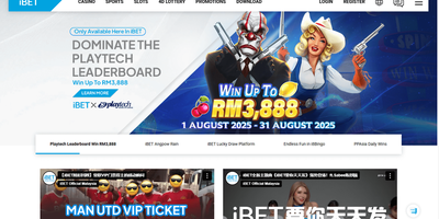 iBET websted forhåndsvisning