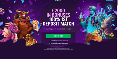 Jackpot Cow websted forhåndsvisning