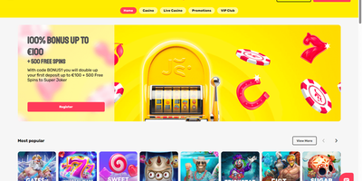 معاينة JustSpin للموقع