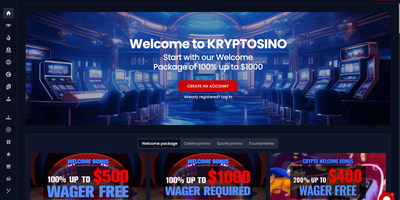 Kryptosino websted forhåndsvisning