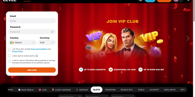 LevelUp websted forhåndsvisning