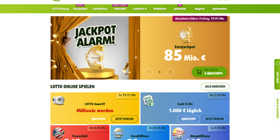 Lottoland nettsted forhåndsvisning
