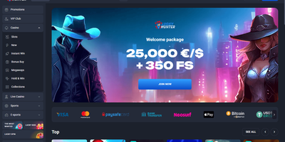 Lucky Hunter nettsted forhåndsvisning