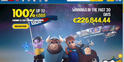 LuckyBull websted forhåndsvisning