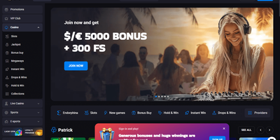 LuckyVibe nettsted forhåndsvisning