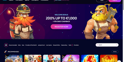 LyraCasino nettsted forhåndsvisning