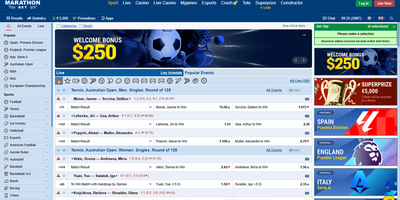 Marathonbet websted forhåndsvisning