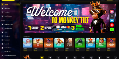 MonkeyTilt nettsted forhåndsvisning