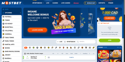 معاينة MostBet للموقع