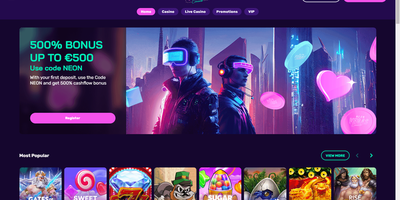 معاينة NeonVegas للموقع