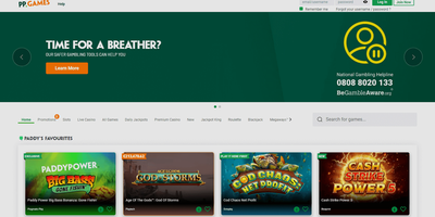 Paddy Power nettsted forhåndsvisning