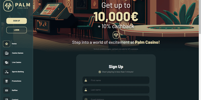 Palm.Casino nettsted forhåndsvisning