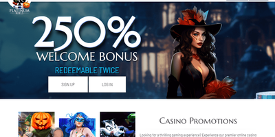 Platinum Reels Online webbplatsförhandsvisning