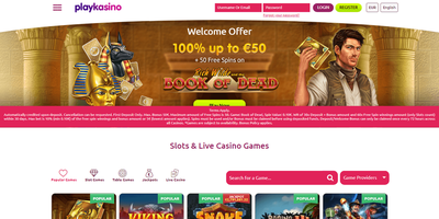 معاينة PlayKasino للموقع