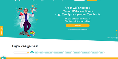 Playzee websted forhåndsvisning