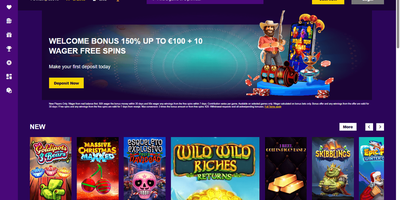 PowerSlots websted forhåndsvisning