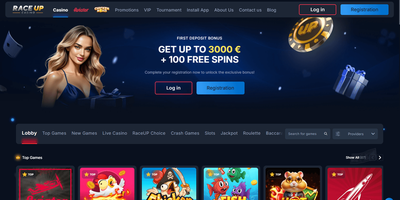 RaceUp websted forhåndsvisning