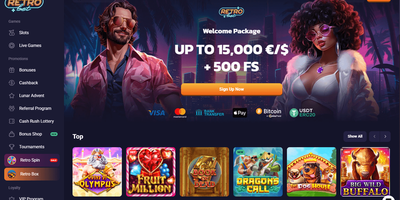 معاينة Retro Bet للموقع