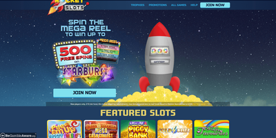 Rocket Slots webbplatsförhandsvisning
