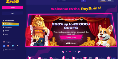 Royspins nettsted forhåndsvisning