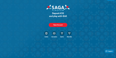 Saga Kingdom websted forhåndsvisning