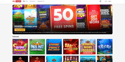 Sky Vegas nettsted forhåndsvisning