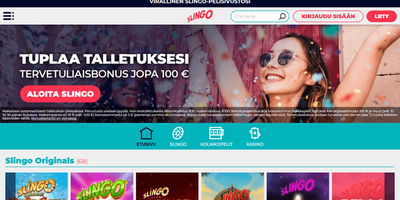 Slingo websted forhåndsvisning