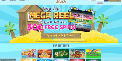 Slot Shack webbplatsförhandsvisning