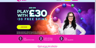 Spectra Bingo predogled spletnega mesta